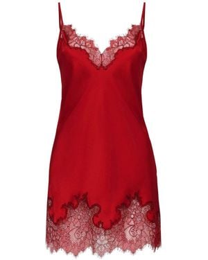 Avenue 8 Lace Detailed Mini Cami Dress - Red