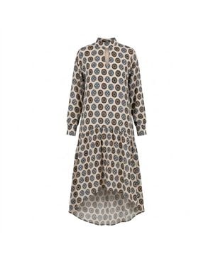 ELOI Monowi Signature Print Maxi Dress - Grey