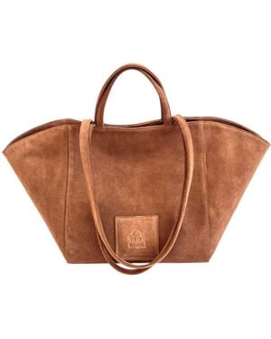 Tarea Studio Neutrals Light Suede Lido Bag - Brown