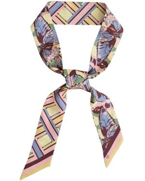 Lost Pattern Lost Pattern X Leatherology Silk Twilly Scarf - Multicolour