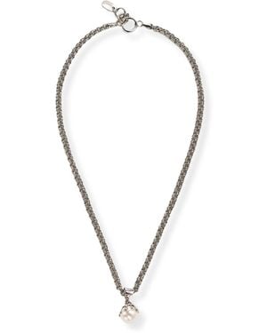 Risque Venere Melt Pearl Pendant Necklace - Metallic