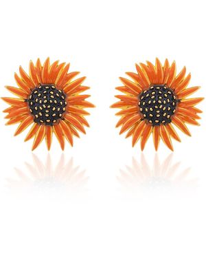 Milou Jewelry Sunflower Earrings - Orange