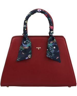 Fable England Burgundy Structured Tote