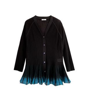 Arto. Ultra Light Summer Knit Flared Cardigan - Black