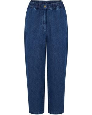 Sugarhill Mila Denim Barrel Leg Pants Mid - Blue
