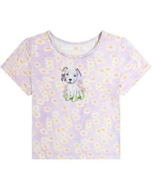 Cloud Haven Daisy Pittie Tee - Pink