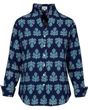 At Last Viscose Double Cuff Shirt - Blue