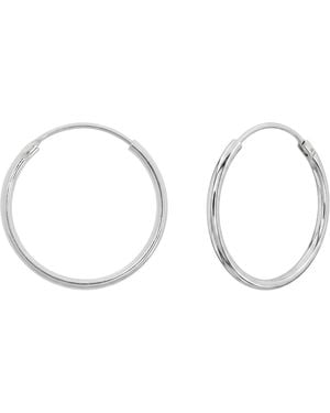 Spero London Sterling Essential Hoop Earrings - Metallic