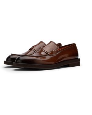 Ilvi Solveig Saddle Florentic Leather Loafer - Brown