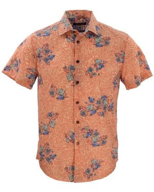 lords of harlech Scott Paisley Vines Peach - Orange
