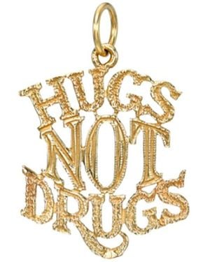 Öugie Hugs Not Drugs Pendant - Metallic
