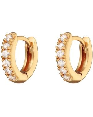 Scream Pretty Mini Sparkling Huggie Hoop Earrings - Metallic
