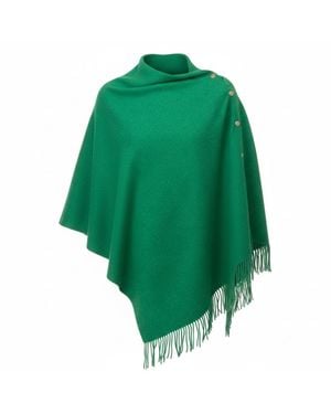 Franchetti Bond Gisella Emerald Button Poncho - Green