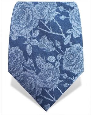 Gresham Blake Rose Silk Tie - Blue