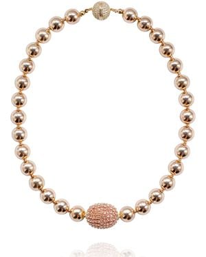 Saule Label Rose Cassia Necklace - Metallic