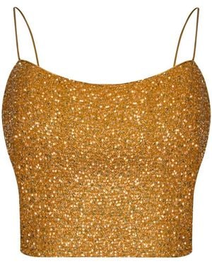 Elsava Lina Sequin Top - Brown