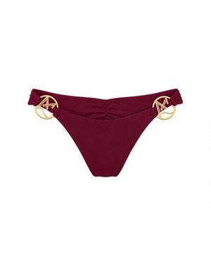 Maui X Lolita Classic Burgundy Butterfly Bikini Bottoms - Purple