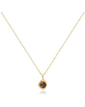 A Weathered Penny Monroe Tiger Eye Necklace - Metallic