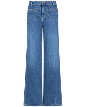 Donna Ida Joan The High Waisted Patch Pocket Flare - Blue