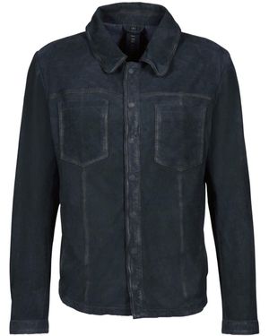 Freaky Nation Goat Suede Vintage Shirt Jacket - Blue