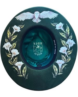 Wild as Heck The Aurora Forest Rancher Pencil Brim Hat - Green