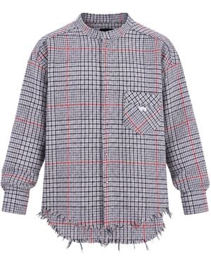 mysimplicated Oversized Chequered Long Sleeve Shirt Shirt - Purple