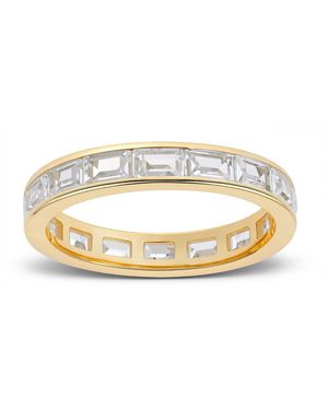 Kylie Harper Channel-Set Baguette Diamond Cz Eternity Band Ring - Metallic