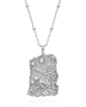 Luna Charles Solara Zodiac Necklace - White