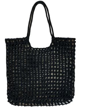 Springmoonatelier Handmade Crochet Mesh Bag – Lightweight Summer Beach Bag - Black