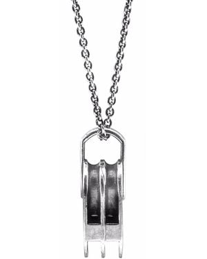 Anchor and Crew Tyne Pulley Necklace Pendant - Metallic