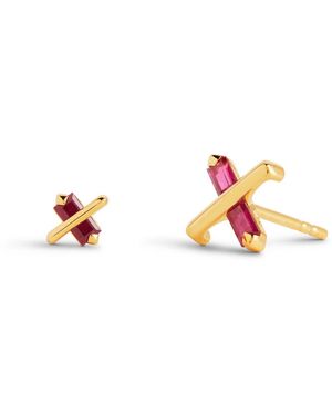 Kasun Butterfly Kiss Earrings - Pink