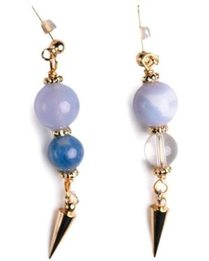 Heartfelt Layers Impression Sunrise Drop Earrings - Blue