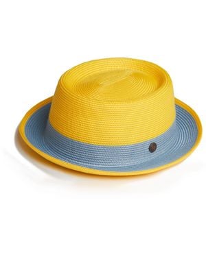 Dasmarca Hats Dasmarce Bobby Retro Short Brim Summer Porkpie – Corn - Yellow