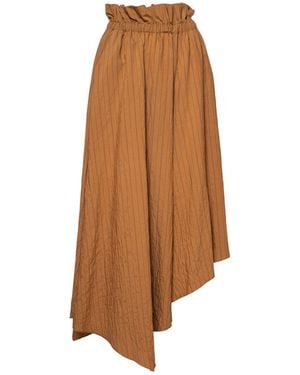 ARTISTA Move Asymmetric Midi Skirt - Brown
