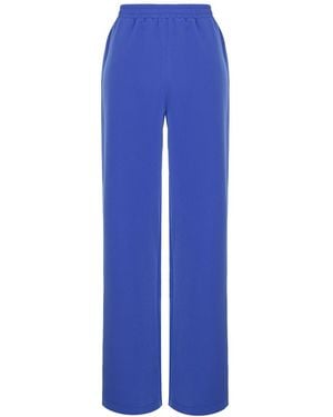 concept A trois Elegant Wide Leg Trousers - Blue
