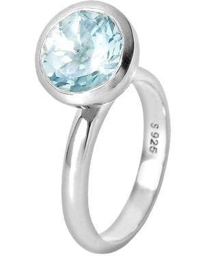 Neola Design Sterling Cocktail Ring Topaz Gemstone Amis - Blue