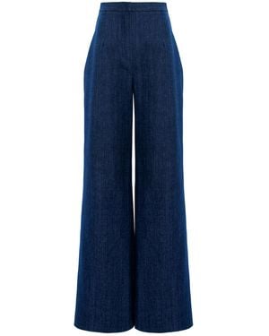BLUZAT Denim Straight Trousers - Blue