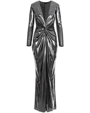 ROSERRY Mallorca Metallic Jersey Maxi Dress - Black