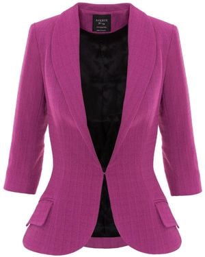 AVENUE No.29 Structured Boucle Blazer - Purple