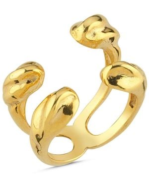 LINYA JEWELLERY Double Row Asymmetric Ring - Metallic