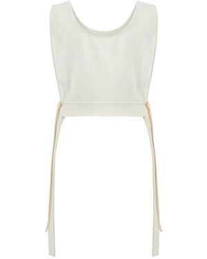 Lilamie Neutrals Istanbul Loose Fit Square Neck Summer Bustier Top - Natural
