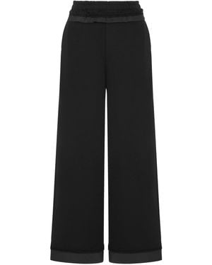 Nocturne Wide-Leg Pants With Elastic Waistband - Black