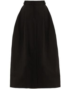 Julia Allert Casual A-Line Maxi High Waist Skirt - Black