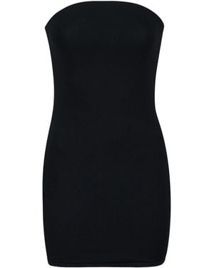 Egyptian Blue Bandeau Mini Dress - Black