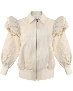 AOIFE Cream Bomber Jacket - Natural