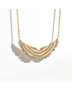 Milchee Maldives Angel Wings Necklace - Metallic