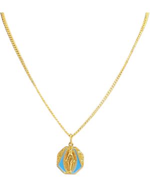 Madison Maison Vintage Miraculous Virgin Mary Pendant Necklace - Metallic