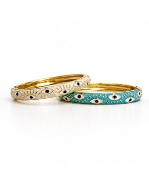 Nuvv Collection Ivory Evil Eye Bangle - Multicolour