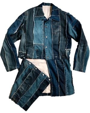Juan Vg Denim Long Jacket - Blue