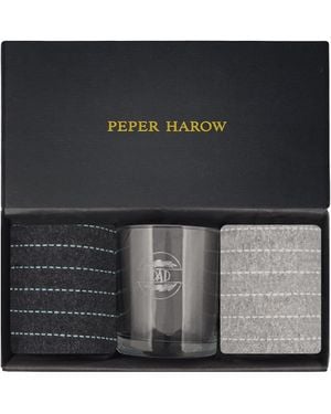 Peper Harow - Made in England Dash & Luxury Socks Gift Box With Dad Glass - Black